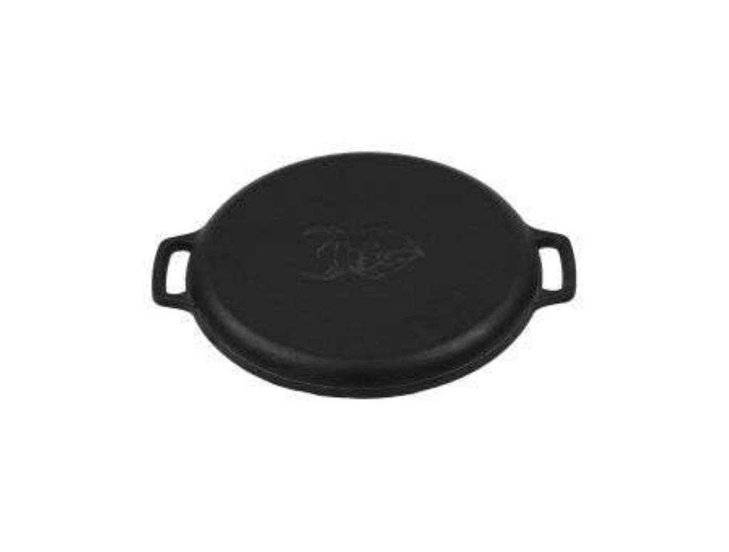 VALHAL KOEKENPAN PLANCHA GIETIJZER MET HANDGREPEN 35 CM