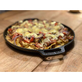 VALHAL KOEKENPAN PLANCHA GIETIJZER MET HANDGREPEN 35 CM