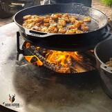 VALHAL KOEKENPAN PLANCHA GIETIJZER MET HANDGREPEN 35 CM