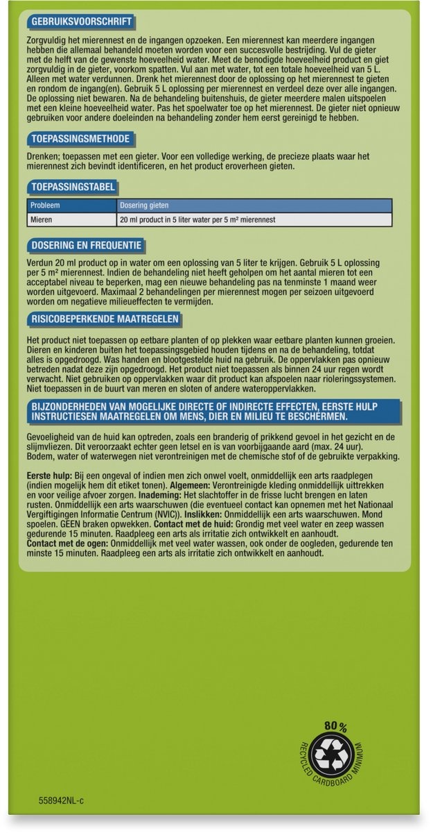 PROTECT GARDEN FASTION KO VLOEIBAAR TEGEN MIEREN – 250 ML CONCENTRAAT