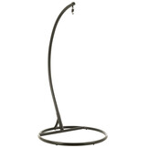 J-LINE HANGSTOEL + KUSSENS BULA METAAL/RIET ZWART