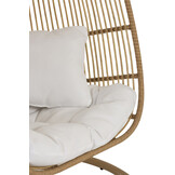 J-LINE HANGSTOEL OVAAL STAAL NATUURLIJK