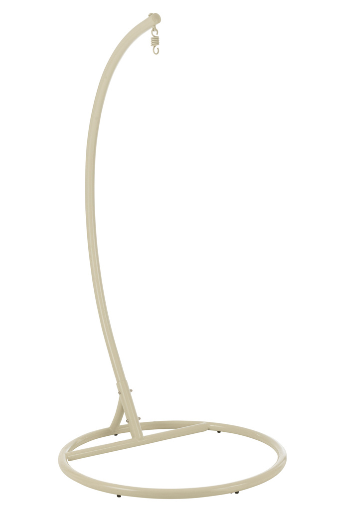 J-LINE HANGSTOEL EGGA STAAL/TOUW BEIGE