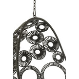 J-LINE HANGSTOEL + KUSSENS BULA METAAL/RIET ZWART