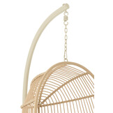 J-LINE HANGSTOEL EGGA STAAL/TOUW BEIGE