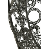 J-LINE HANGSTOEL + KUSSENS BULA METAAL/RIET ZWART