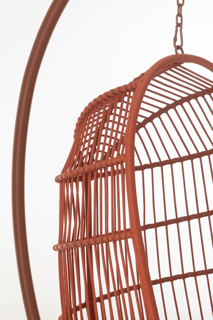 J-LINE HANGSTOEL EGGA STAAL/TOUW ROOD