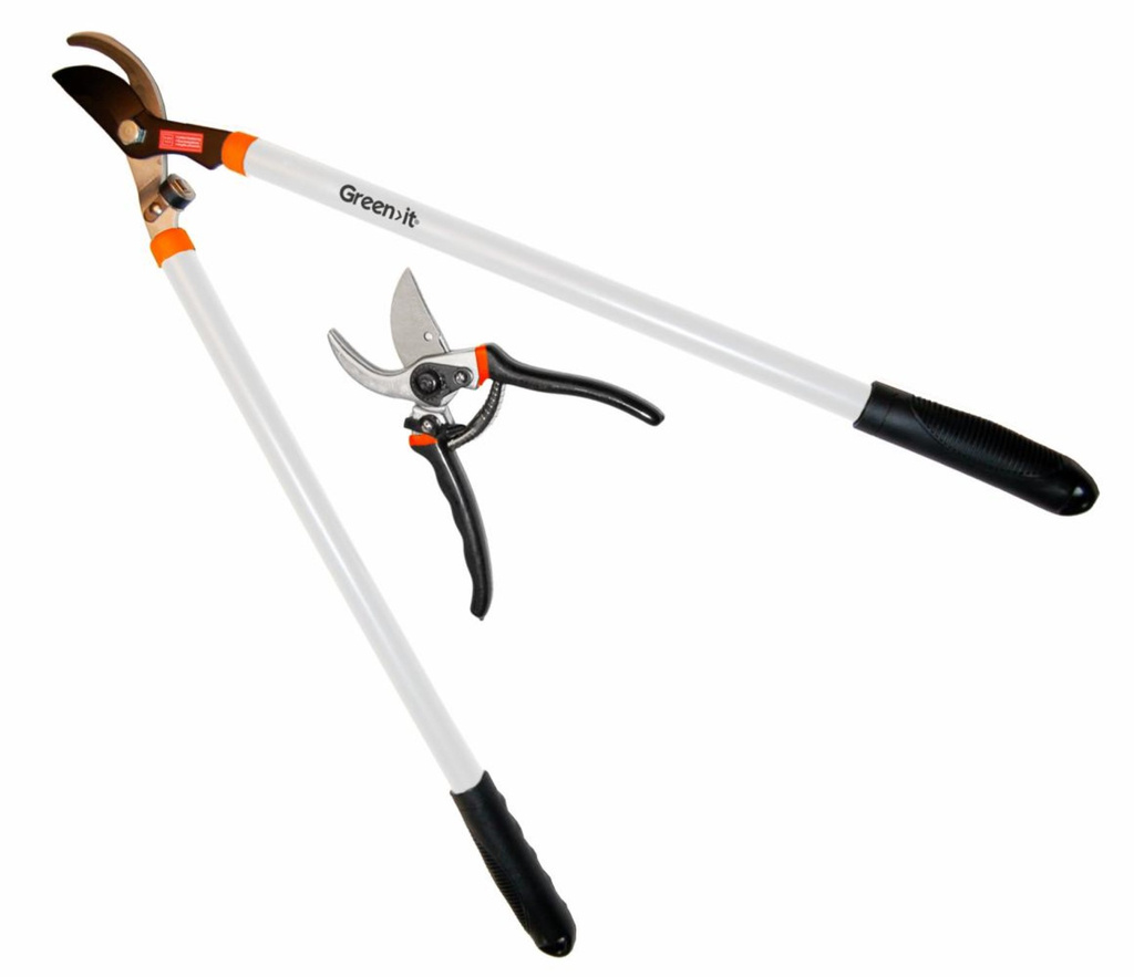 COZZE TUINSNOEISET GROEN – ZIJSCHAAR 65 CM & GEBOGEN SCHAAR 20 CM – SET VAN 2