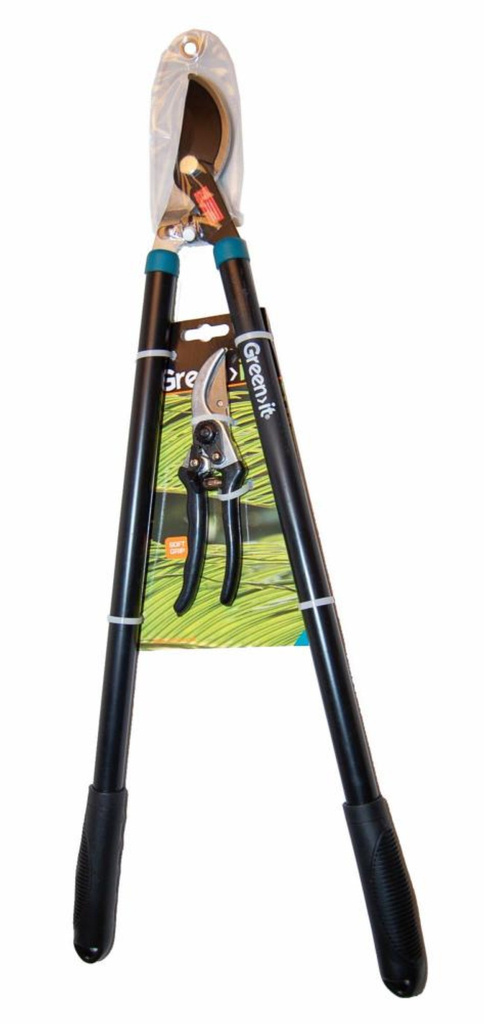 COZZE TUINSNOEISET GROEN – ZIJSCHAAR 65 CM & GEBOGEN SCHAAR 20 CM – SET VAN 2