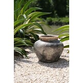 BAZAR BIZAR THE STYLY VASE – TERRACOTTA/RAFFIA ANTIEK GRIJS L (27×33 CM)