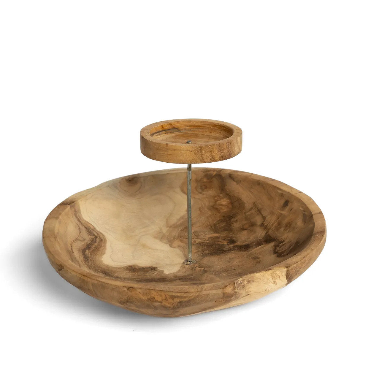 BAZAR BIZAR THE CANDLE PLATE – TEAKHOUT NATUREL 29 CM