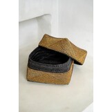 BAZAR BIZAR THE BEADED BASKET – GOUD – M