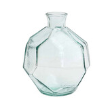 BAZAR BIZAR THE ROUND ORIGAMI VASE – GERECYCLEERD GLAS BLAUW