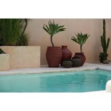 BAZAR BIZAR THE BELLY VASE – ZWART/NATUREL – LARGE