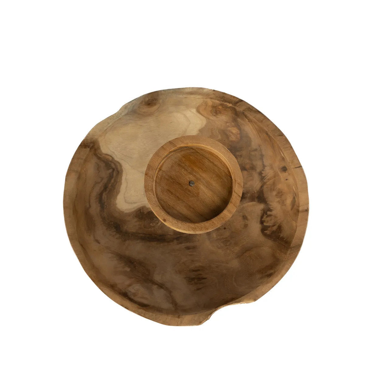 BAZAR BIZAR THE CANDLE PLATE – TEAKHOUT NATUREL 29 CM