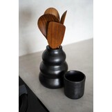 BAZAR BIZAR THE BURNED VASE – TERRA COTTA ZWART 13 CM