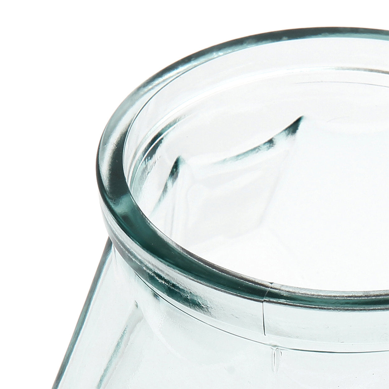 BAZAR BIZAR THE WIDE ORIGAMI VASE – GERECYCLEERD GLAS BLAUW