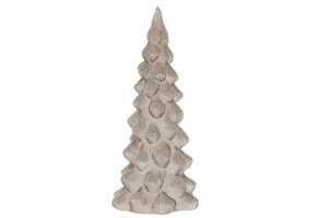 J-LINE KERSTBOOM DECO SUIKERGLAS BERIJPT GRIJS GROOT