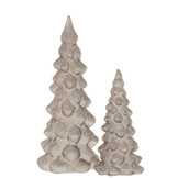 J-LINE KERSTBOOM DECO SUIKERGLAS BERIJPT GRIJS GROOT