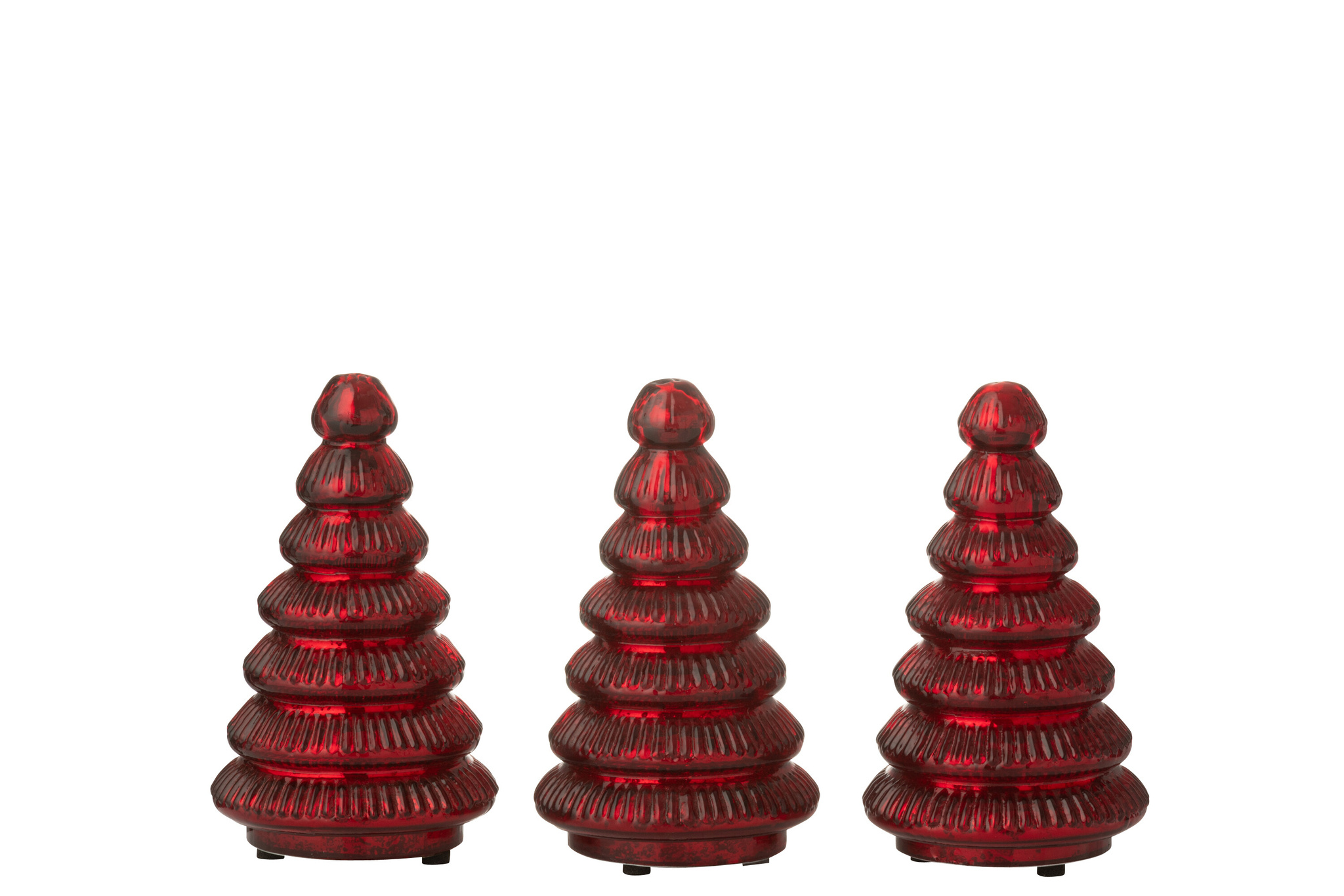 J-LINE DOOS VAN 3 BOOM LED-GERIBBELD GLAS KERST ROOD