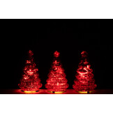 J-LINE DOOS VAN 3 BOOM LED-GERIBBELD GLAS KERST ROOD