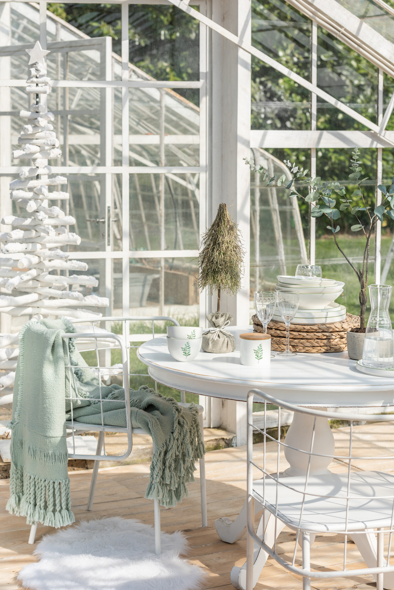 J-LINE KERSTBOOM DECO TAKKEN GROEN KLEIN