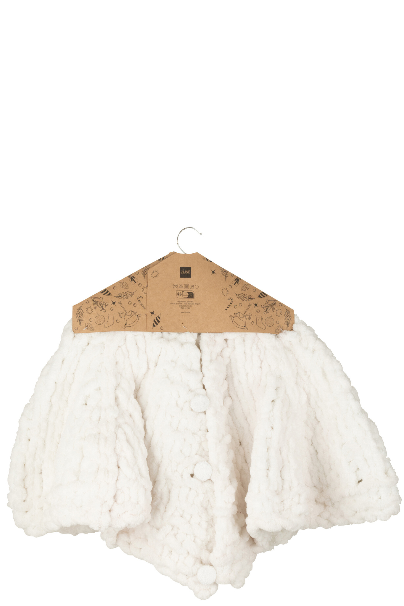 J-LINE KERSTBOOMROK GEBREID POLYESTER WIT