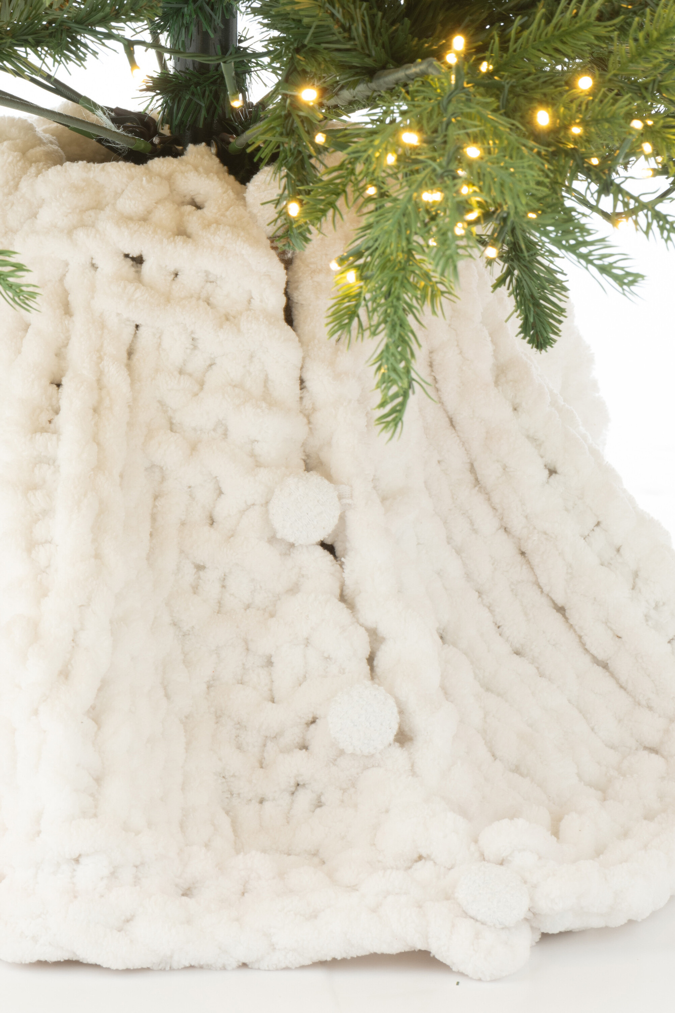 J-LINE KERSTBOOMROK GEBREID POLYESTER WIT