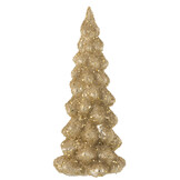 J-LINE KERSTBOOM DECO SUIKERGLAS GLANZEND GOUD GROOT