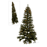 J-LINE KERSTBOOM + LED-VERLICHTING HALF WAND PLASTIC GROEN