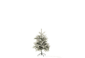 J-LINE KERSTBOOM 120 LED SNEEUWACHTIG KUNSTMATIG DONKERGROEN/WIT KLEIN