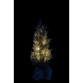 J-LINE KERSTBOOM + LED + POT JUTE PLASTIC SNEEUW GROEN MEDIUM