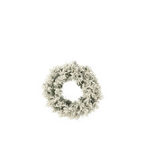 J-LINE KERSTKRANS + LED WARM WIT PLASTIC SNEEUWGROEN KLEIN