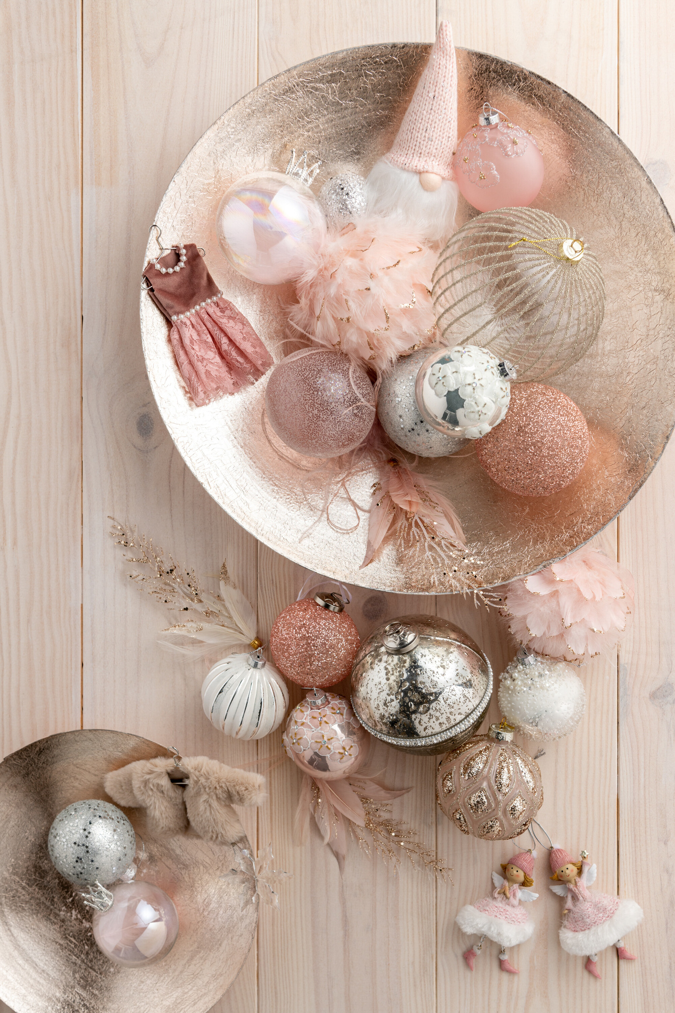 J-LINE DOOS VAN 4 KERSTBALLEN STERREN GLAS ZILVER MEDIUM