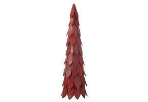 J-LINE KERSTBOOMSTUKKEN HOUT ROOD GROOT