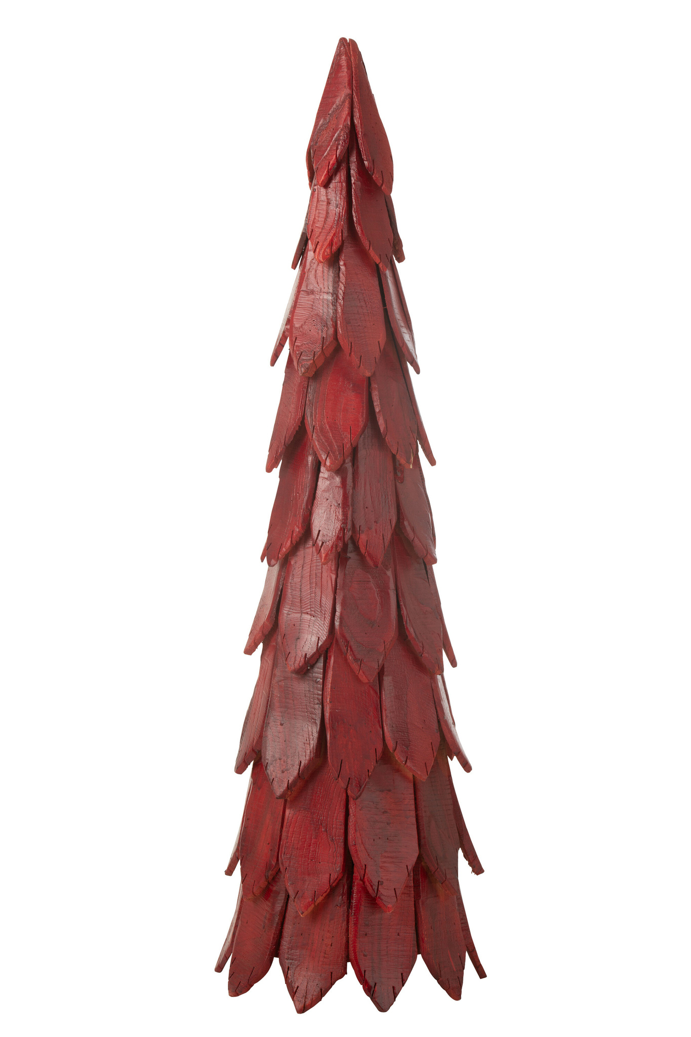J-LINE KERSTBOOMSTUKKEN HOUT ROOD GROOT