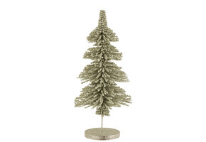 J-LINE KERSTBOOM DECO PLASTIC DOTS GLITTER LICHTGROEN GROOT
