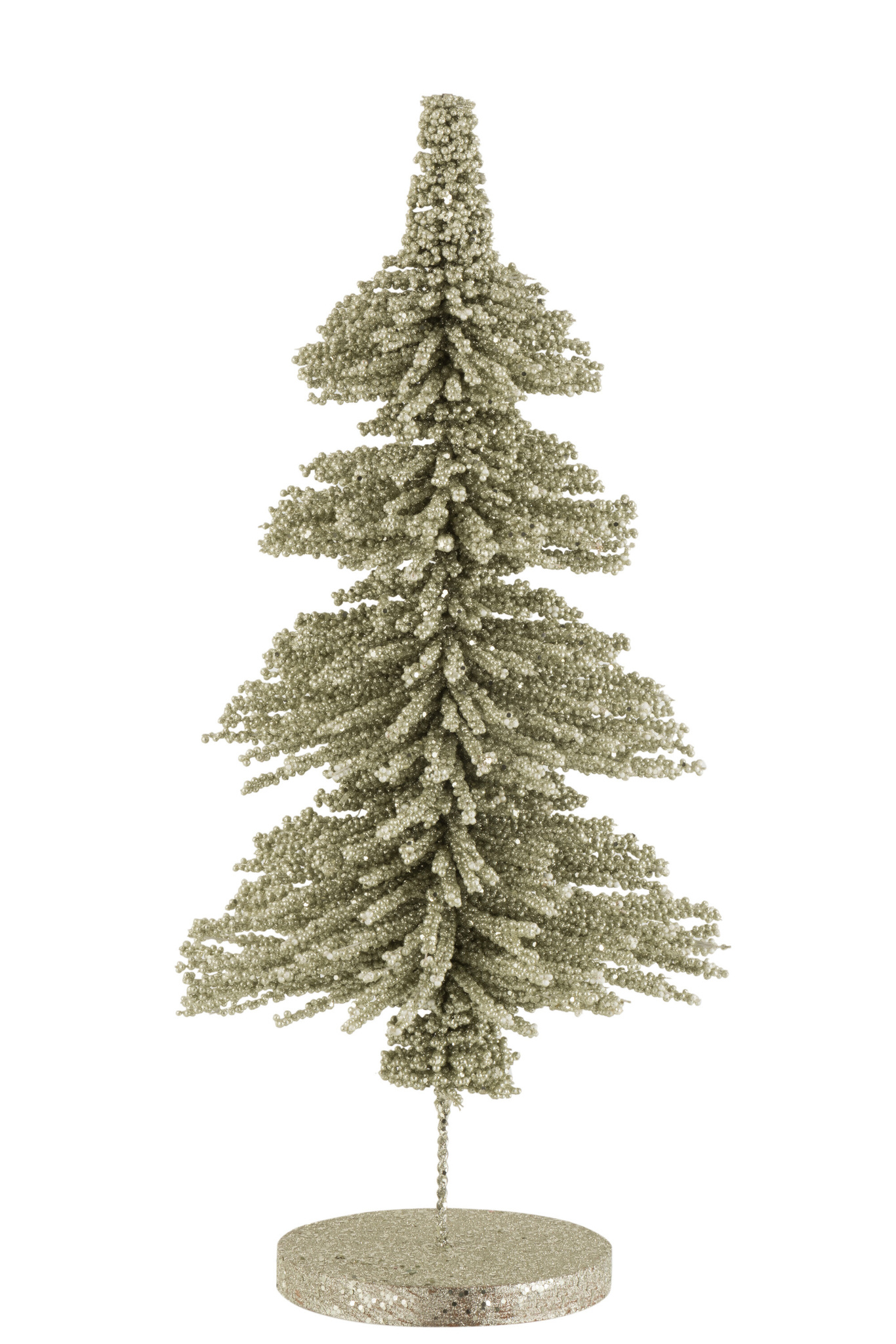 J-LINE KERSTBOOM DECO PLASTIC DOTS GLITTER LICHTGROEN GROOT