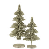 J-LINE KERSTBOOM DECO PLASTIC DOTS GLITTER LICHTGROEN GROOT