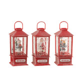J-LINE SNEEUWBOL LANTAARN LED KERST HARS – ASSORTIMENT VAN 3