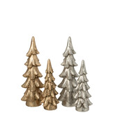 J-LINE KERSTBOOM RONDE VOET MAGNESIUM GOUDKLEURIG GROOT