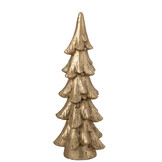 J-LINE KERSTBOOM RONDE VOET MAGNESIUM GOUDKLEURIG GROOT
