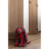 J-LINE DEURSTOPPER HOND GERUIT POLYESTER KERST ROOD/DONKERGROEN ASSORTIMENT VAN 2