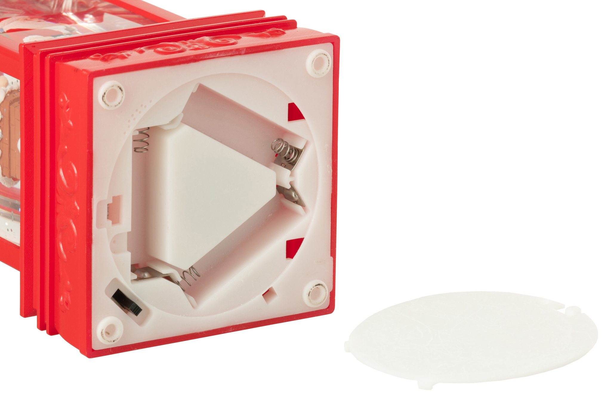 J-LINE WATER GLOBE LANTAARN KERSTMAN PLASTIC KERST ROOD – ASSORTIMENT VAN 2