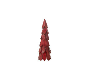 J-LINE KERSTBOOMSTUKKEN HOUT ROOD MEDIUM