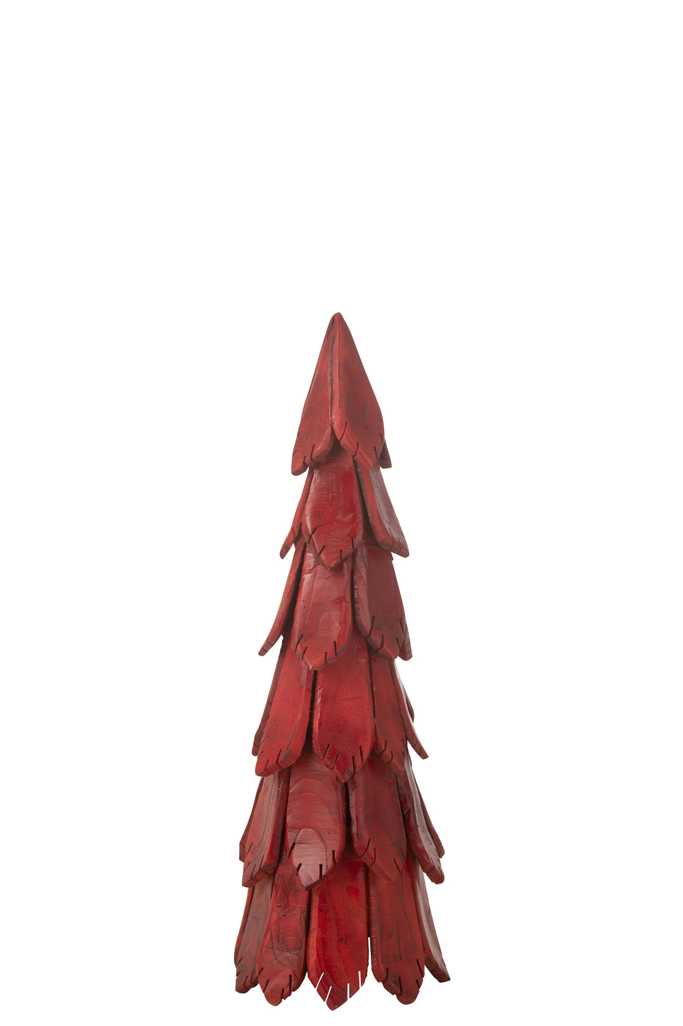 J-LINE KERSTBOOMSTUKKEN HOUT ROOD MEDIUM