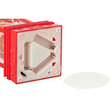 J-LINE WATER GLOBE LANTAARN KERSTMAN PLASTIC KERST ROOD ASSORTIMENT VAN 2