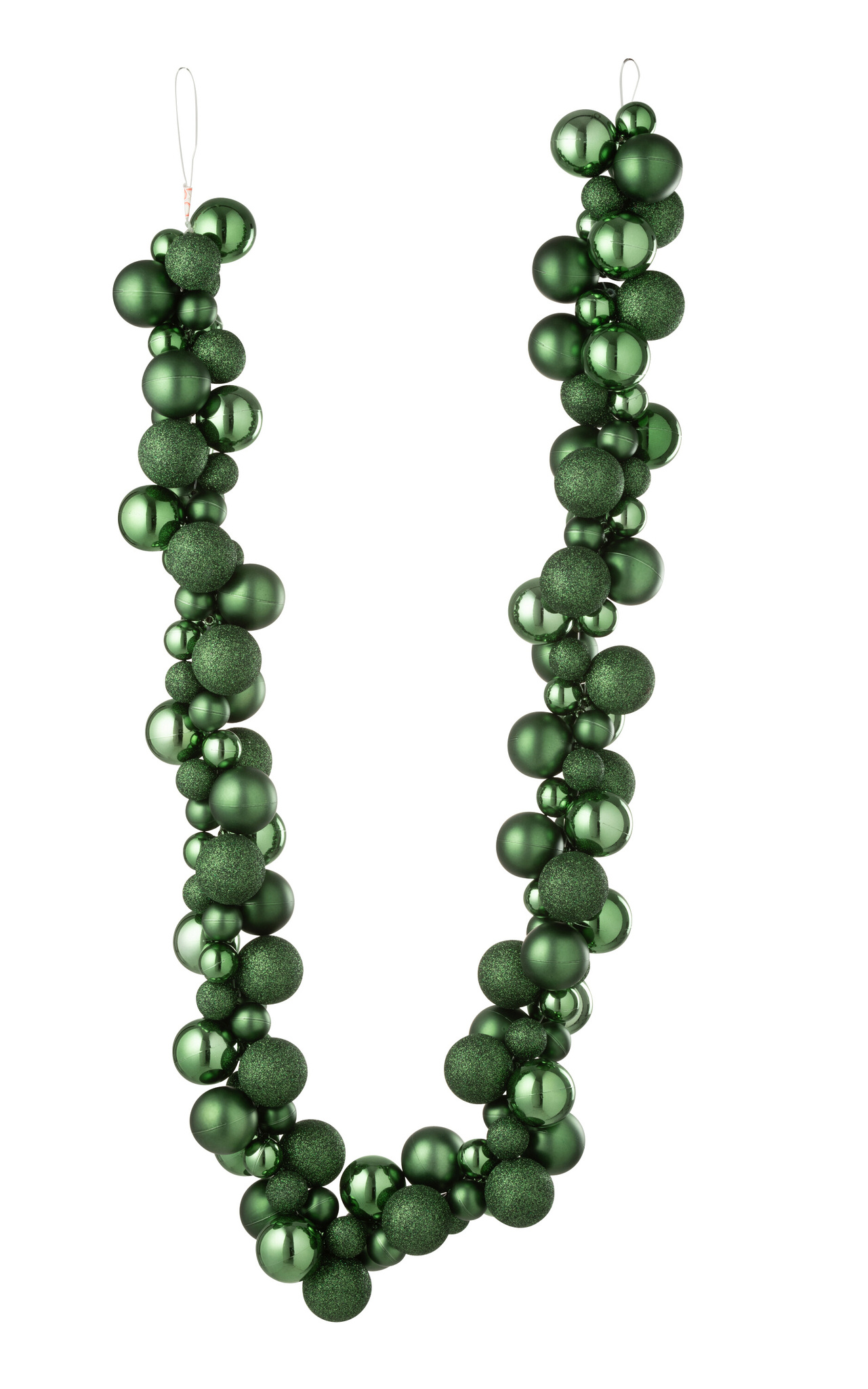 Guirlande Kerstballen Plastic Smaragdgroen