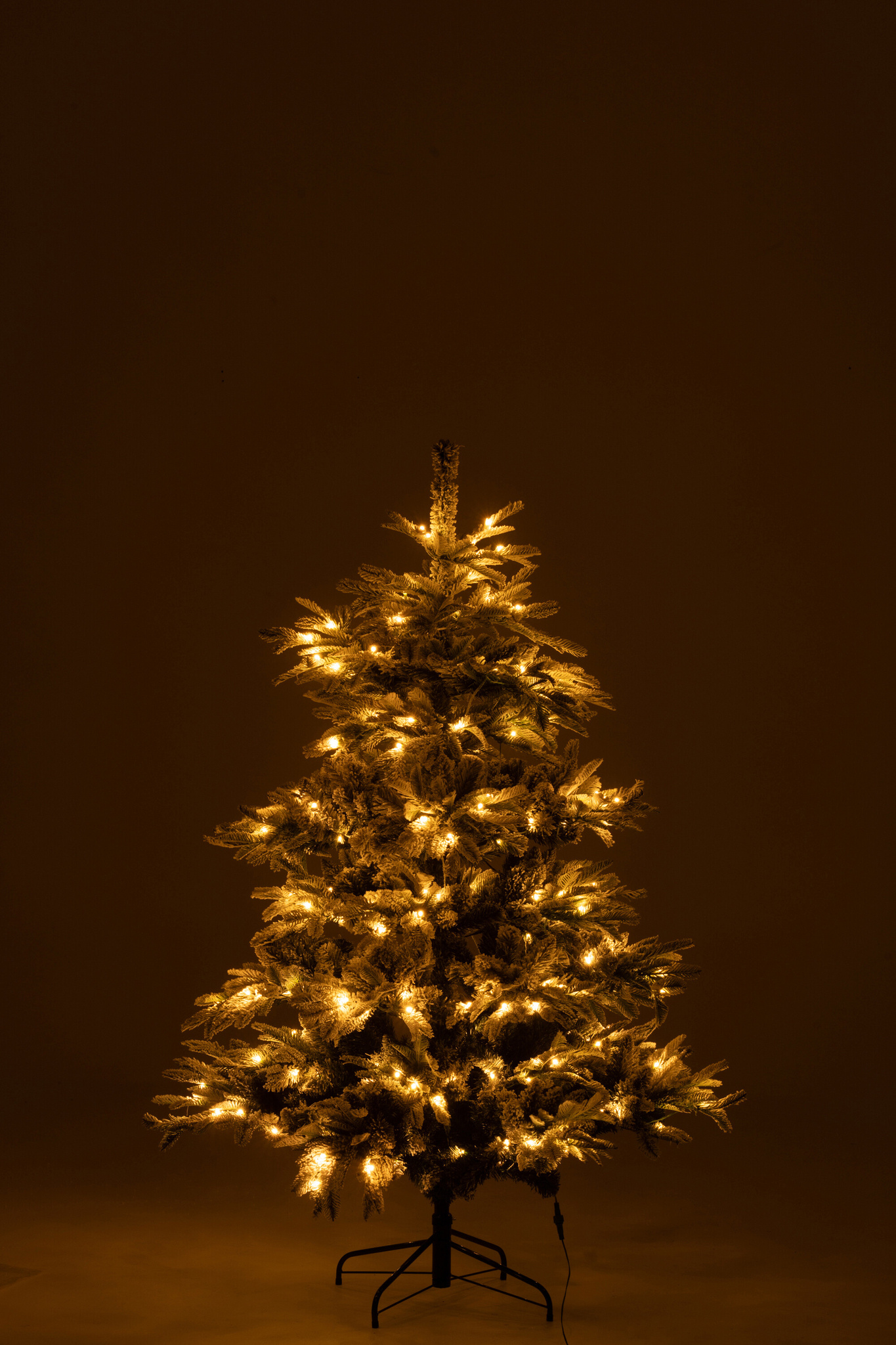 J-LINE KERSTBOOM 270 LED SNEEUWACHTIG KUNSTMATIG DONKERGROEN/WIT MEDIUM