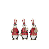 J-LINE PINGUÏN KERST POLYRESIN MULTICOLOR GROOT (ASSORTIMENT VAN 3)